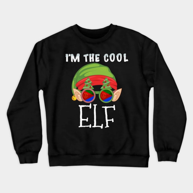 Christmas  I'm The Cool Eritrean Elf - Gift for Eritrean From Eritrea Crewneck Sweatshirt by Country Flags